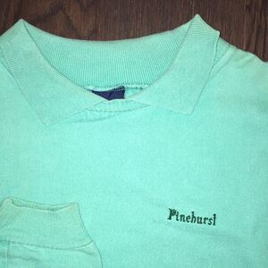 Vintage Pinehurst Green collared sweater sweatshirt retro Golf Shirt XL mens